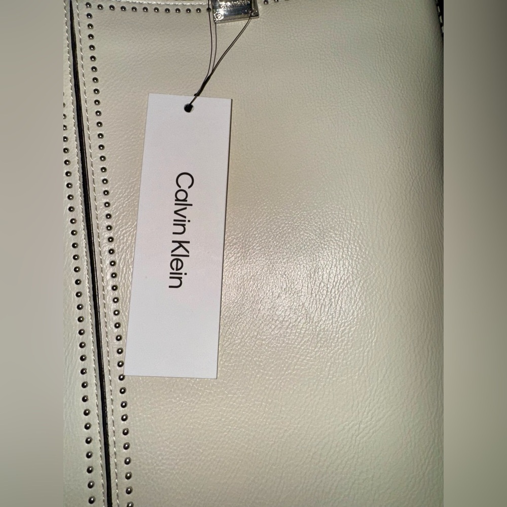 Calvin Klein Tote Granite Studded Triple Compartment Satchel Purse NWT - Picture 6 of 6
